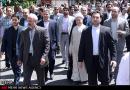 هاشمی در میان راهپیمایان روز قدس 